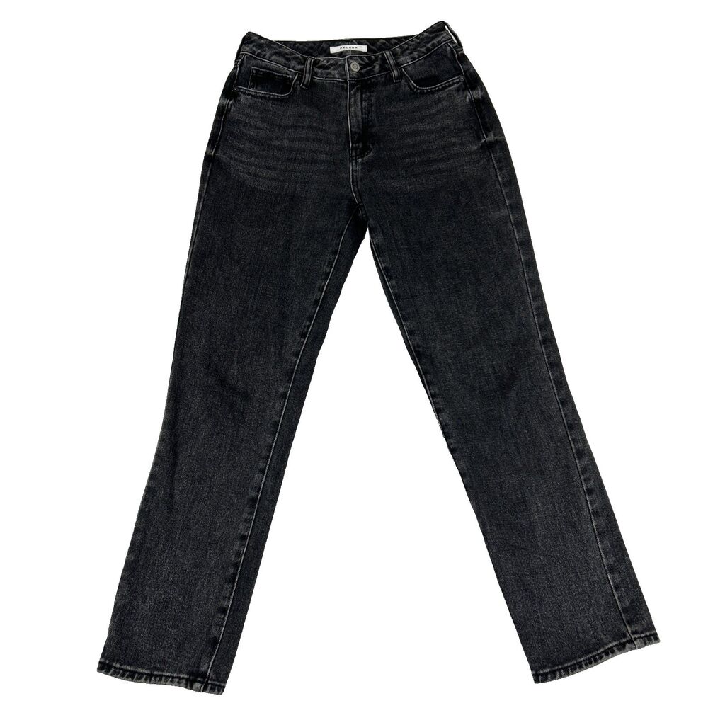 Pacsun Mom Jean Faded Black High-Rise Ankle Length 25 Tapered Acid Wash Skater